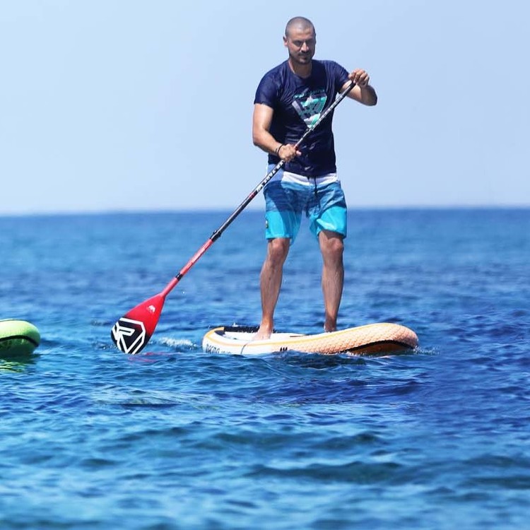 Dama Inflatable Sup 11'6*35, Standup Paddleboard Adjustable 4 Piece 2 in 1 Sup Paddle, Fishing Paddle Board SUP, Stand Up Paddle Board for Fishing