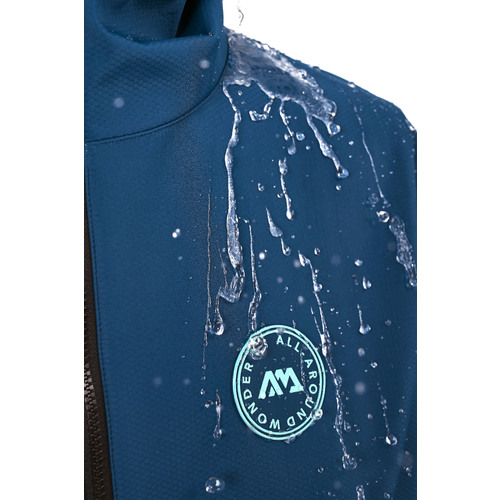 Water-repellent Thermal Poncho (navy) - Medium